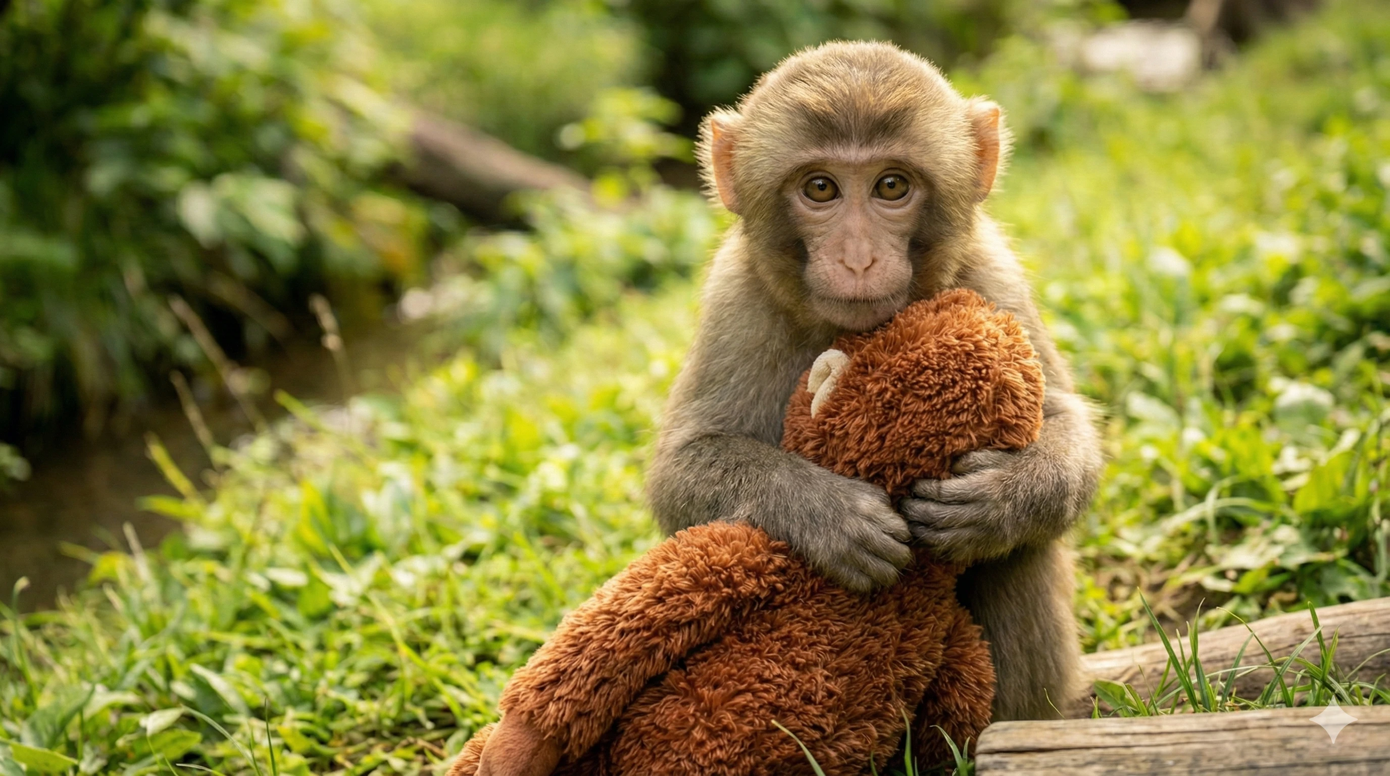Contrary to what 'natural parenting' fans claim, Punch-kun's plush-mama proves a toy can outperform mothering in creating a happier, more social primate—are zoos listening?